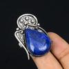 Daughters Day Sale Pear Lapis Lazuli Gemstone 925 Silver Statement Ring Size 6.5