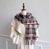 Luxury Winter Plaid Scarf for Women Men British Style Cashmere Scarves With Tassel  Designer Female Winter Warm Clothing