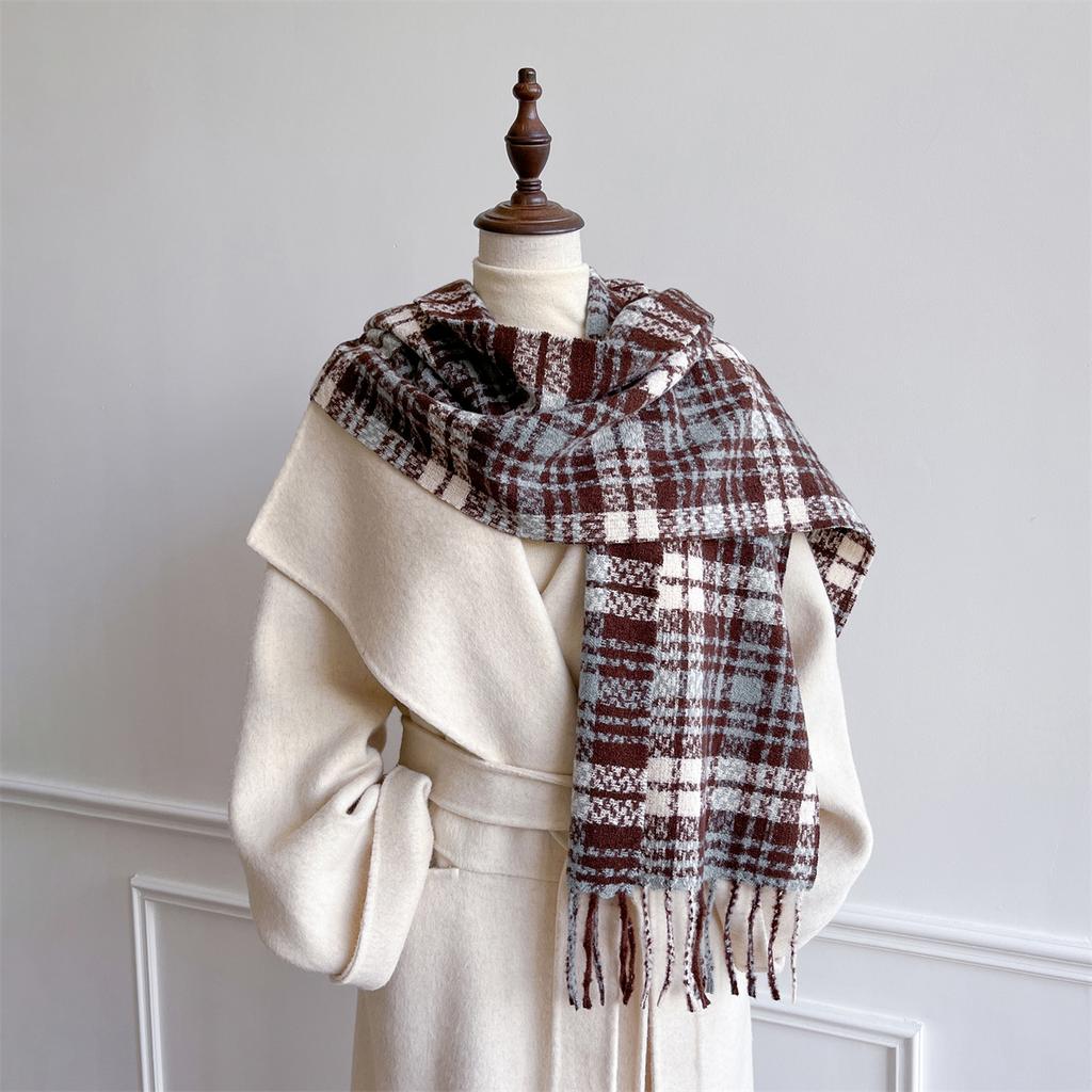Luxury Winter Faux Cashmere Wraps for Women Warm Scarf Pashmina Shawl Blanket Travel Poncho Stoles