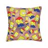 S-Simpsons Homer Donut Pink Sprinkles Pillow Case Retro Trendy Pillow Cover Print Pillowcases For Sofa Couch Bed Living Room