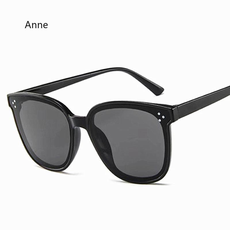 Fashion Korean Personality Ins Trend Black Square Frame UV400 Sunglasses for Unisex Street Sunglass Lentes De Sol Mujer