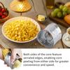 Corn Cob Stripper Stainless steel corn thresher Stainless Steel Corn Cutter Peeler Tool Non Slip Stripper Sheller kitchen gadget