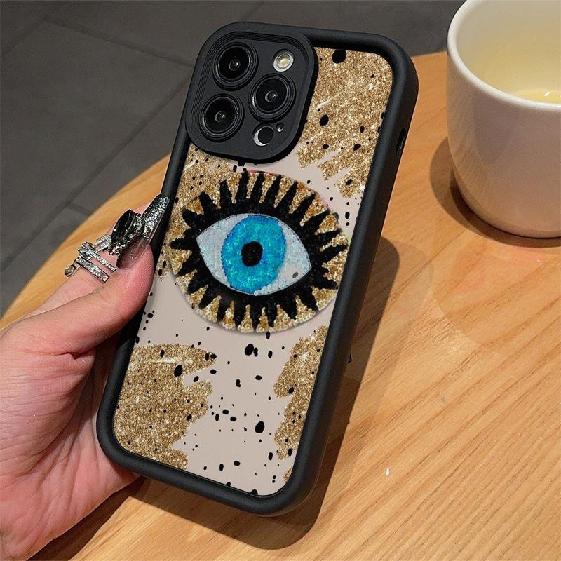 Blue eyes Apple 14/13/12/11 anti-drop phone case iPhoneXR/Xsmax personality 15/16 soft case