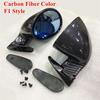 2x Car Side Mirrors Rearview Mirrors Vintage Style Carbon Fiber Color Universal