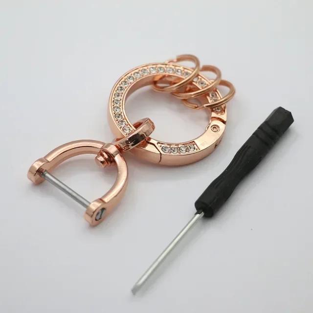 

Creative Car Keychain Women s Simple Chain Pendant Diamond Embedded Personalized Key Ring Hanging Decoration Accessory