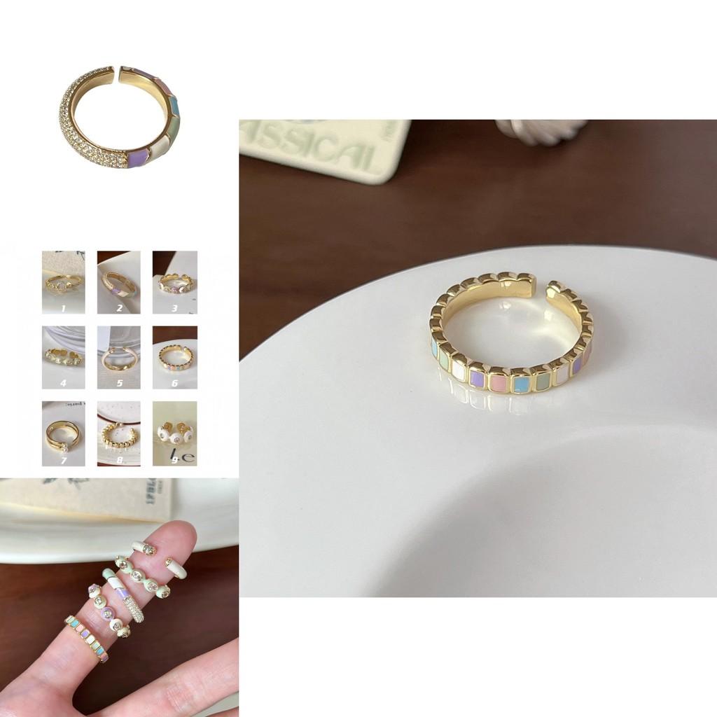 Luxe Non-fading Adjustable Copper Ring For Women With Modern Geometric Style For Chic Outfits