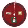 Red And Green Plaid SantaClausChristmas Tree Skirt, Exquisite Italian- Printed Tree Base Decoration, Christmas Supplies And Ornaments.