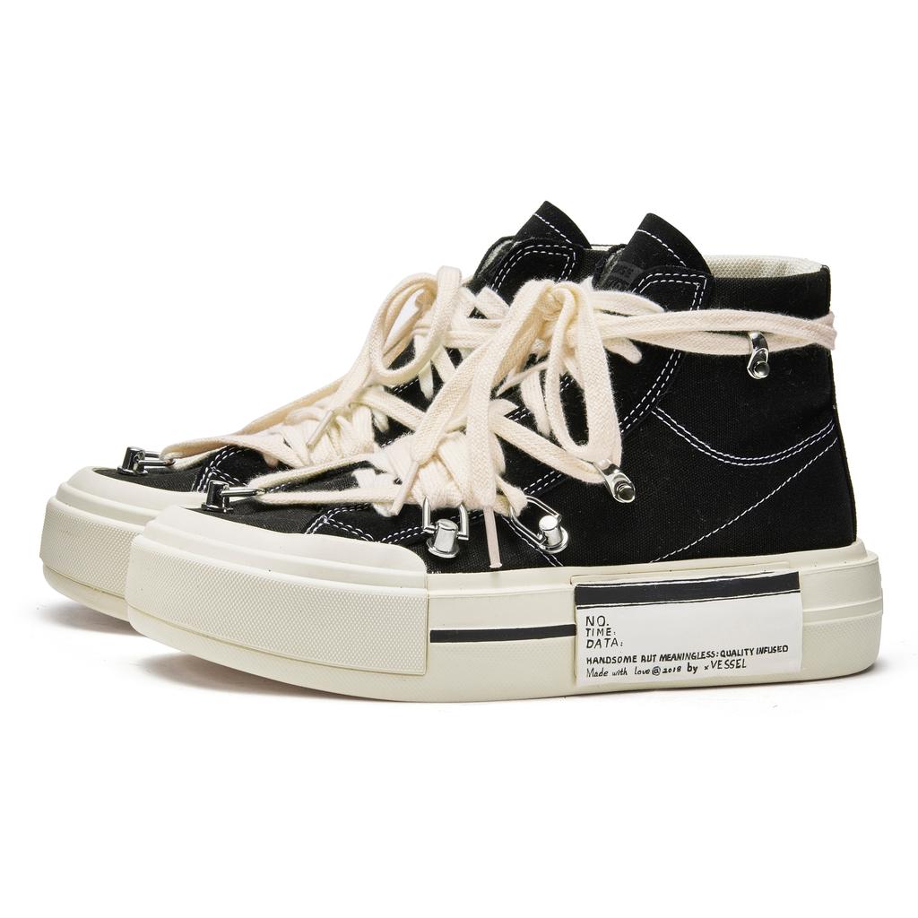 Converse All Star ADCDAVINCI Custom, White Bandage Slip Resistant And Breathable High Top Canvas Shoes Unisex Black A04689C(TeamM-)