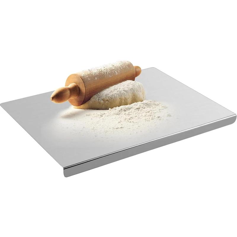1pc 304 stainless steel cutting board double-sided kneading panel vegetable fruit meat baking cutting board kitchenware