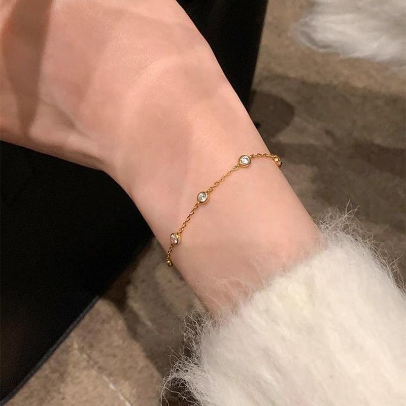 

New 925 Sterling Silver Bracelet Personality Charm Simple Woman Bracelet Birthday Gift for Friends Exquisite Jewelry Accessories золотий