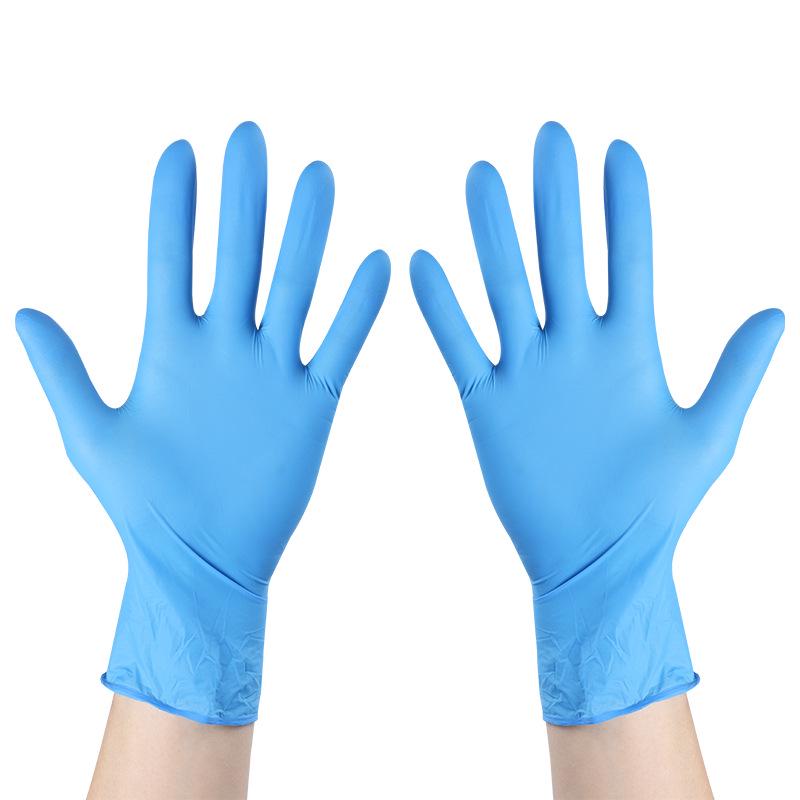 Food-Grade Waterproof Nitrile Gloves: Disposable, Oil-Resistant, Ideal for Pet Cleaning & Lab Safety L* Blue Composite Nitrile Gloves