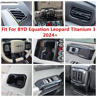 Window Lift / Steering Wheel / Water Cup / Gear Shift Head Cover Trim Accessories For BYD Equation Leopard Titanium 3 2024 2025