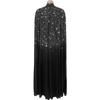 C7292 Europeisk & Amerikansk Mode Dam Sexig Strass Bodycon Genomskinlig Sjal Klänning