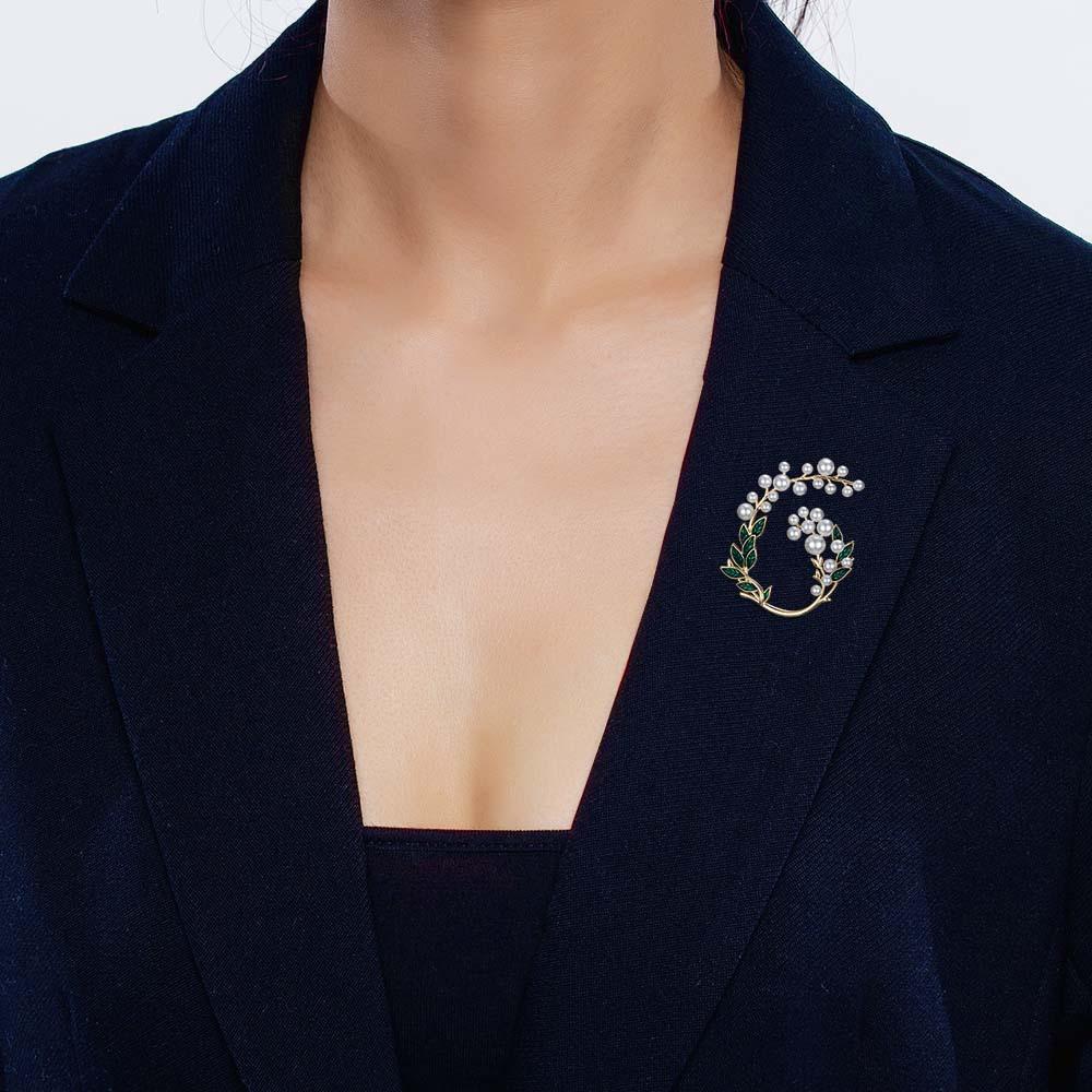 Senior Brooches Flower Leaf Brooch Pins for Women Suit Pendant Fashion Brooches Jewelry