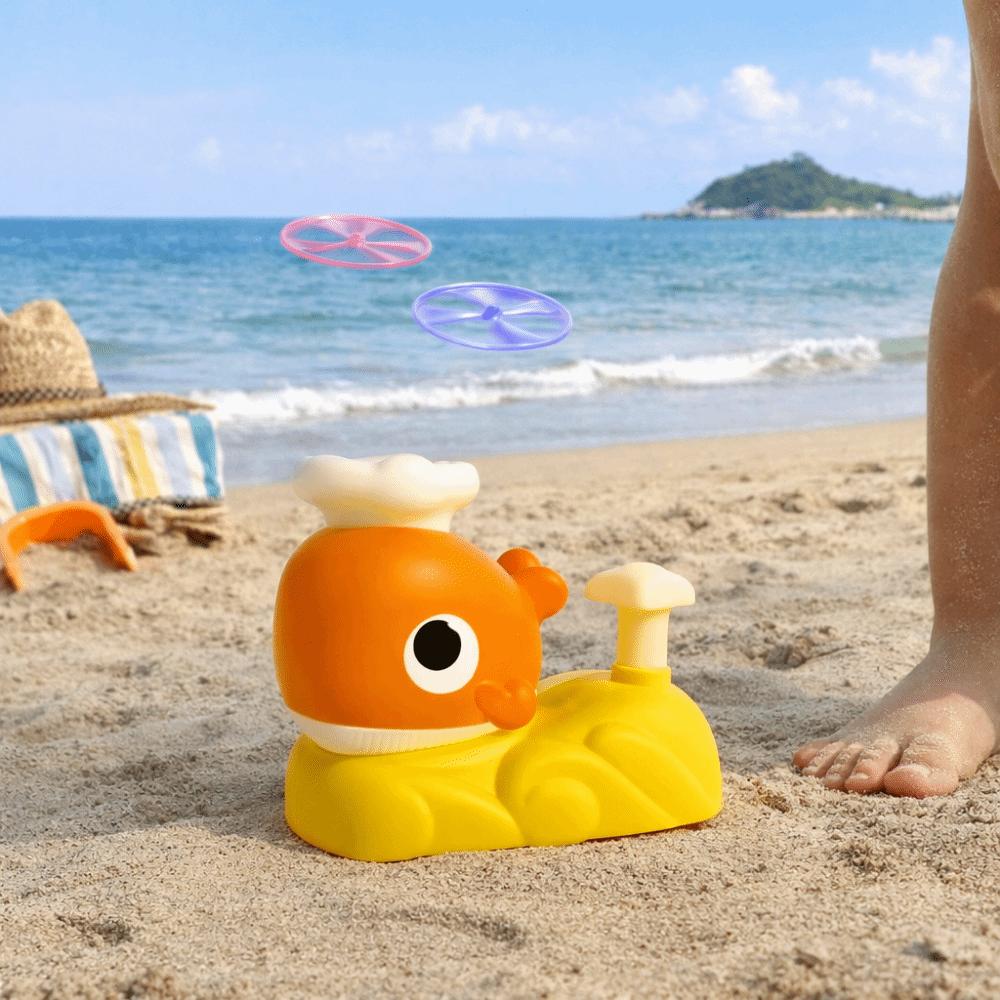 Foot Launcher Whale Jet Propulsion Toy Whale Model Flying disc launcher Garden Game