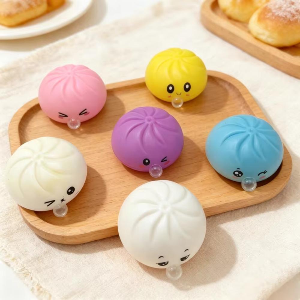 1pc Soft Decompression Squeeze Fidget Steamed Stuffed Bun Squishy Pinch Relaxation Tool