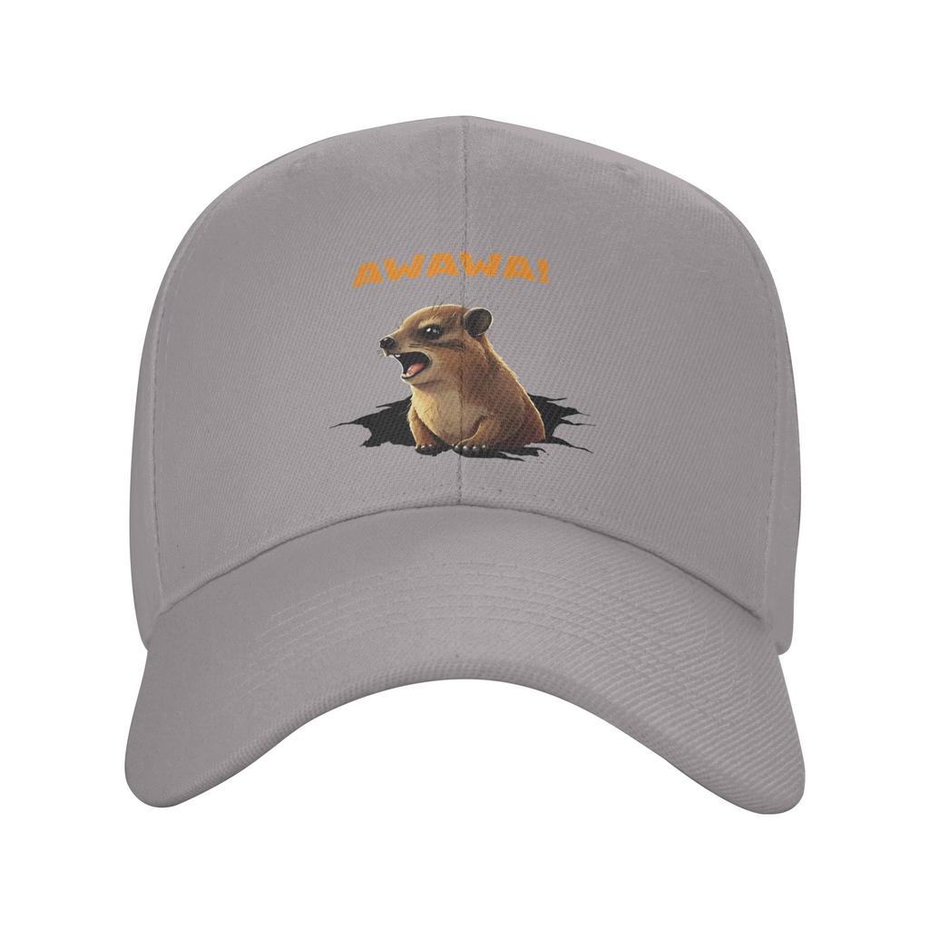 Rock Hyrax Lover Awawa Funny Groundhog Dassi Baseball Cap  UnisexTeens Custom Hats Summer Fitted Sport Sun Visor Snapback Cap