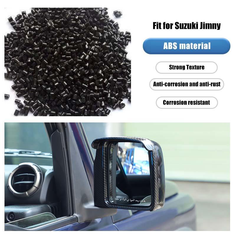 Car Rearview Mirror Rain Eyebrow Decorative Frame Cover For Suzuki Jimny 2019 Up Exterior Accessories, ABS Plastic