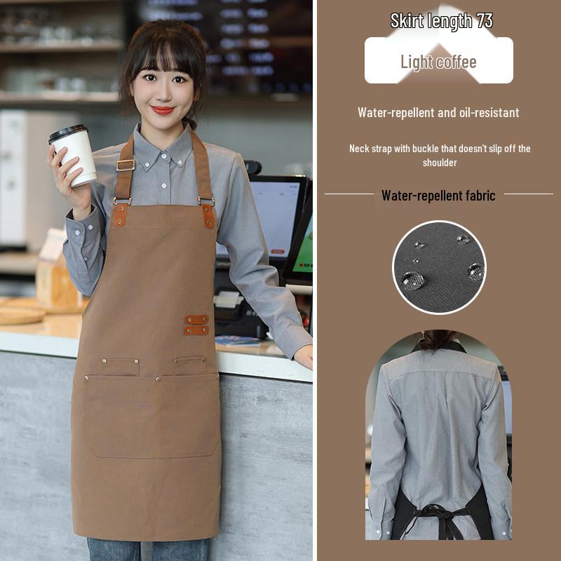 High-End Waterproof Canvas Apron for Catering and Dining