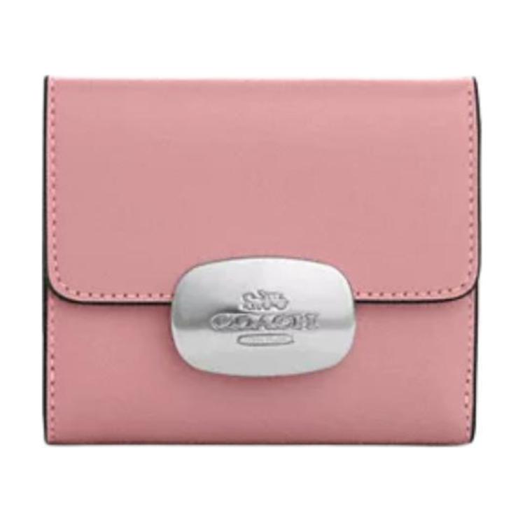 Coach Eliza 10 Letter Logo Snap Wallet Women wallet Pink CP254-SVOUS Pink