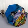 Winnie the Pooh, Tigger Automatic Opening and Closing Umbrella, Compact Travel Umbrella, Lightweight and Portable, Suitable for Beach Commut