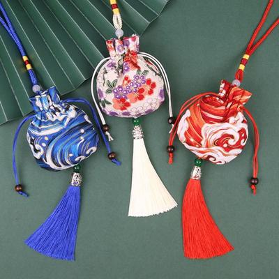 Printing Cloth Sachet Hanging Tassel Small Pouch Retro Perfume Spice Bag  Children