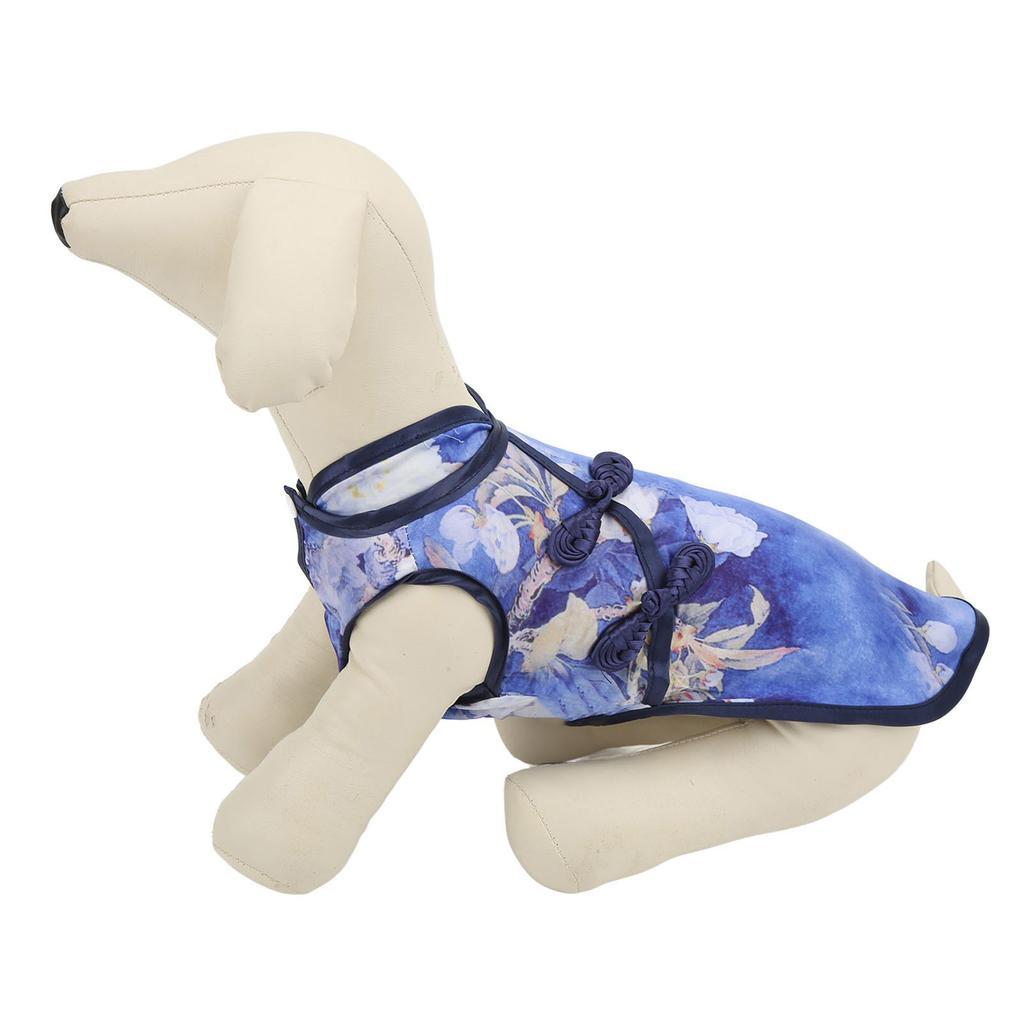 Pet Cheongsam Cotton Soft Skin Friendly Chinese Style Small Pet Skirt for Rabbits Dogs