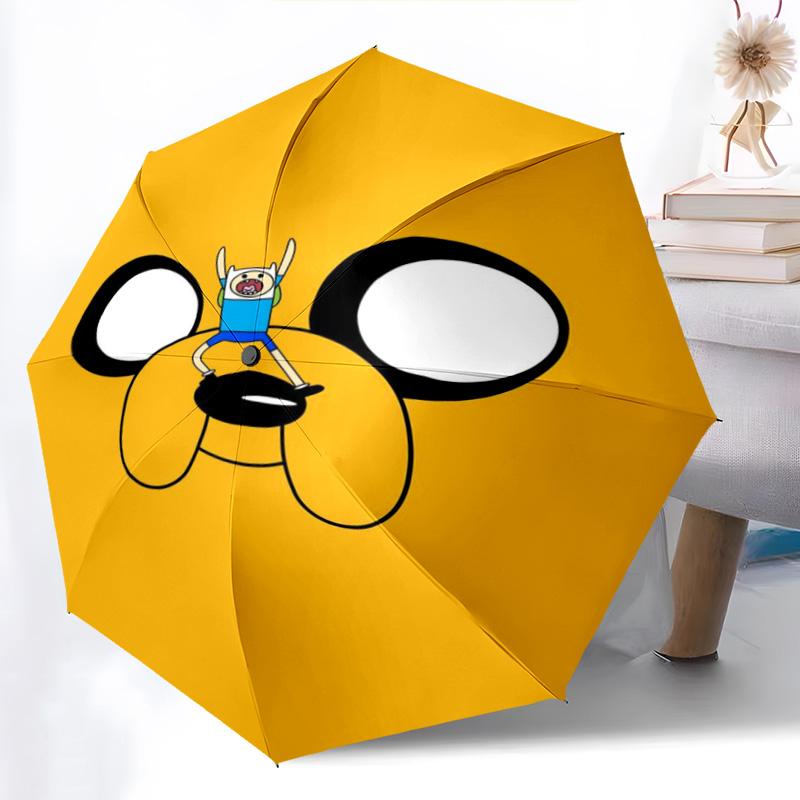 Adventure Time Characters Automatic Umbrella - Suitable Travel Outdoor Portable Umbrella Birthday Gift Daily Essentials