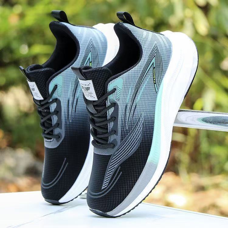 Running shoes men's new summer breathable sports casual soft sole color matching men's wear-resistant shock-absorbing walking shoes