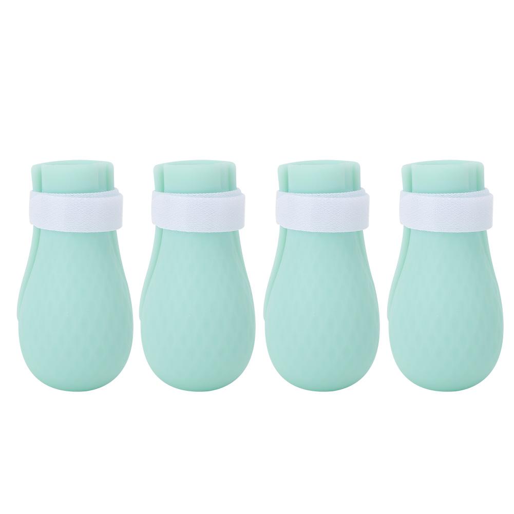 4PCS Silicone Cat Shoes Anti Scratch Pets Paw Protector Claw Cover for Bath Grooming Medicine Feeding Supplies(Shoe