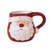 Ceramic Coffee Cup Santa Claus Elk Tea Mug Breakfast Oatmeal Milk Soup Cups Christmas Gifts for Friends And Family