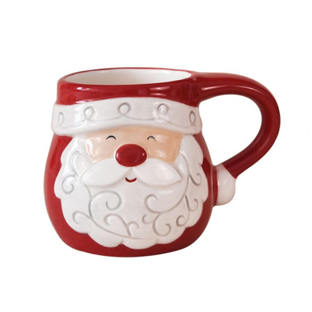 Ceramic Coffee Cup Santa Claus Elk Tea Mug Breakfast Oatmeal Milk Soup Cups Christmas Gifts for Friends And Family