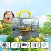 Hamster Cage with Transparent Upper Cover Matte Bottom Design Dual Use Indoor Outdoor Cooling Feature Pet House