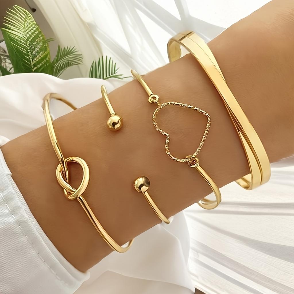 6pcs 10PCS Minimalist Five-Pointed Star Bracelet Set