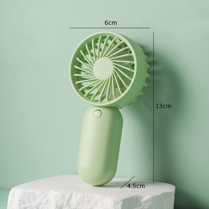 Colorful Portable Handheld Mini Fan Aaa Battery Power Supply Mute Air Cooling Cooler For Summer  Trip Travel Home Office