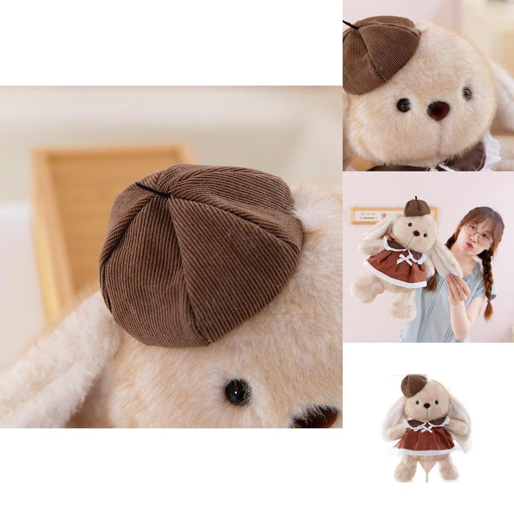 Plush Rabbit Toy For Kids Soft Animal Plush Pillow Gift With Dress And Hat Decoration