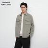 PEACEBIRD Men's Lambswool Shirt Jacket