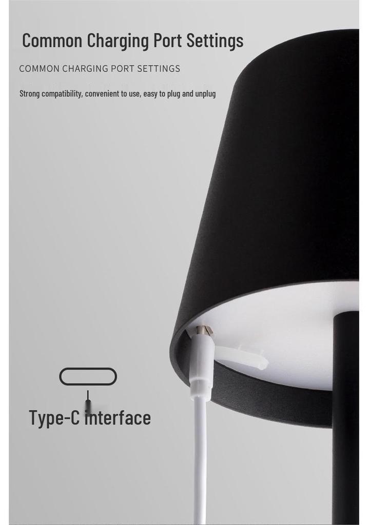 Rechargeable Touch Dimming Table Lamp - Decorative for Dining, Cafe & Bedside Night Light.