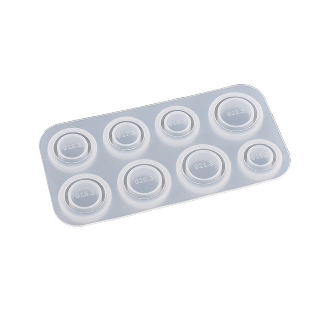 Resin Ring Molds Silicone Ring Molds Assorted Sizes Ring Casting Mold Cat Ears/Circle Jewelry Molds for Pendant Earrings