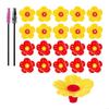 Set Of 20 Colorful Colored Hummingbird Feeder Flower Attachments Replacement Suitable for Most Feeders Bird Feeding