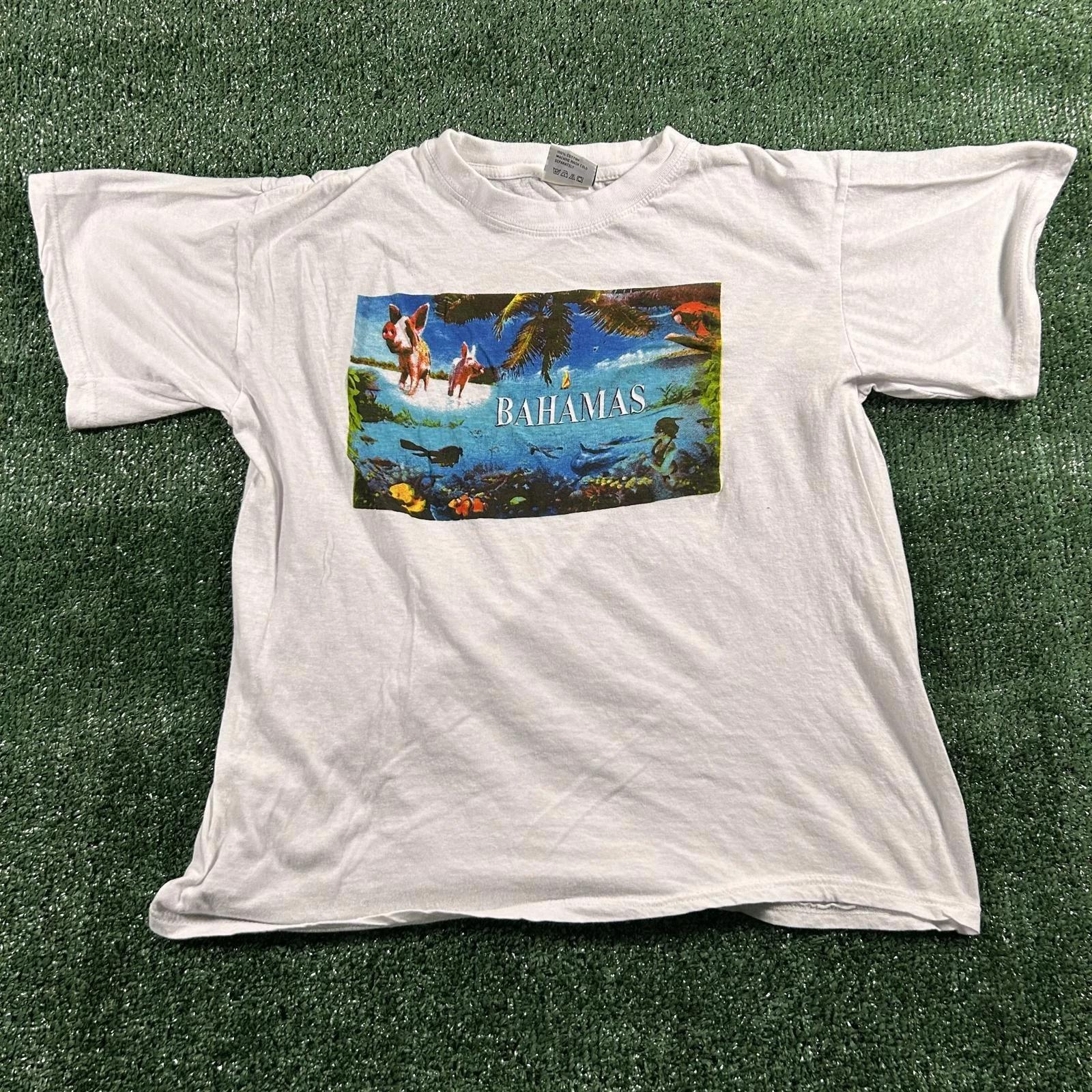 Футболка с графическим принтом  Island Dreams Bahamas . Свободный крой размер XL M
