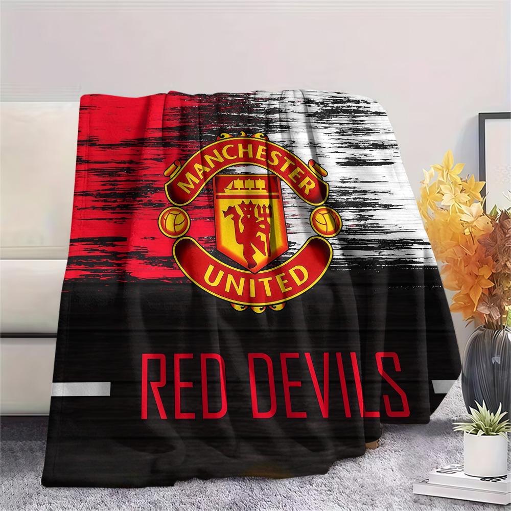 Man United Flannel Blanket, High quality Comfortable for All Seasons, Home Decor, Warmth and Comfort