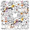 35pcs Funny Ghosts Stickers Playful Spooky Stickers Ghost Stickers For DIY Phone Laptop Scrapbook Bike DIY Phone