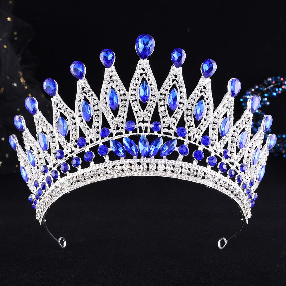 

DIEZI Vintage Luxury Baroque Water Drop Crystal Tiara Crown For Women Girls Wedding Party Bridal Hair Dress Jewelry Accessories