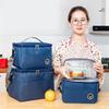 Large Portable Aluminum Foil Insulated Lunch Bag for Picnics and Work