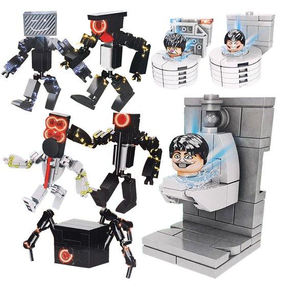 

[Baby Plus] Skibidy Туалетный блок Туалет против Кинооператора, набор из 8 предметов