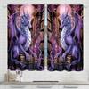 New Year purple noble dragon pattern printed curtains   bedroom and living room   home decoration   room decoration