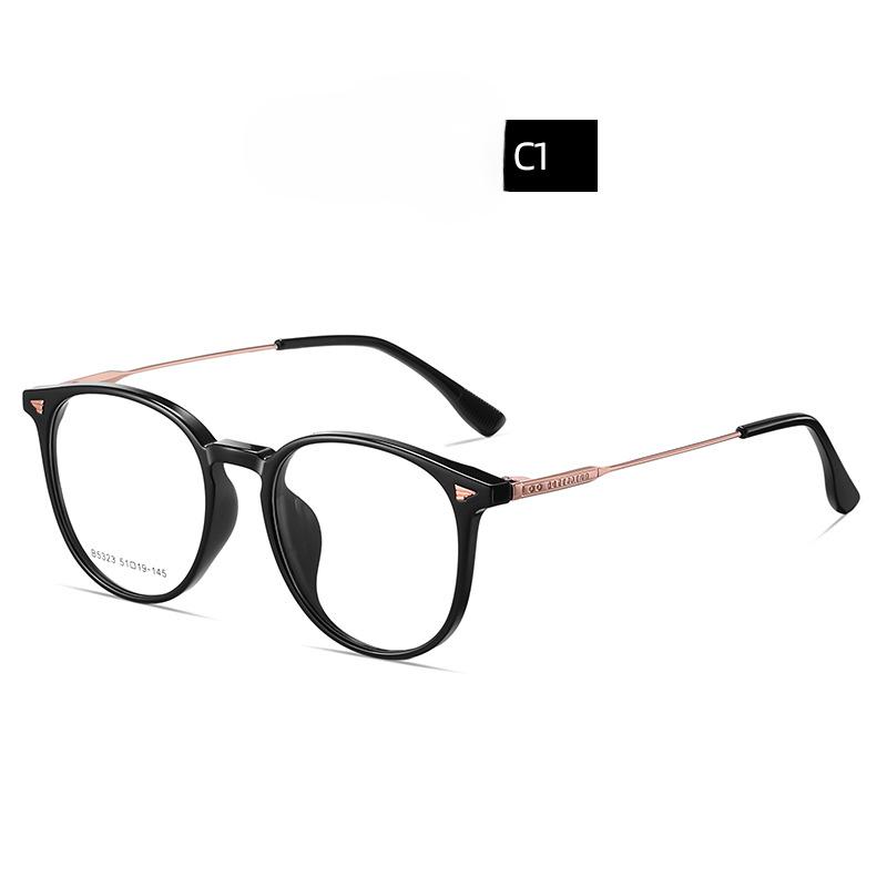 Oval-frame Optical Glasses Myopia Glasses for Men and Women.TR90 Alloy Glasses New Oval-frame Optical Glasses Myopia Glasses for Men and Women.