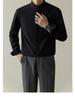 Men's Autumn Light Mature Style Non-Iron Slim-Fit Korean Ice Silk Long-Sleeved Shirt