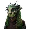 Vollkopfmaske Dehnbar Realistisch Halloween-Zubehör Lustiger Karneval Latex Grüner Waldelf